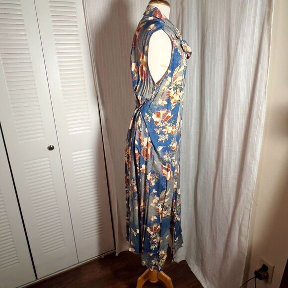 Bentley | Women’s | Dresses | M | Vintage Floral Abstract Button Down Maxi Dress - Picture 6 of 6